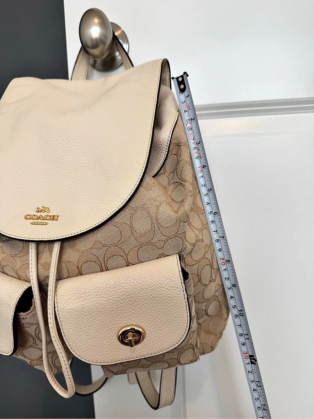 Coach Ruck Sack Backpack in Beige & Brown - Picture 11 of 12